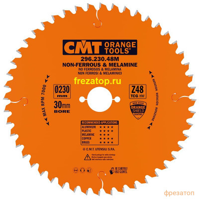 296.235.48M CMT Диск пильный 235x30x2,8/2,2 -6° прямой-трапеция зуб Z=48