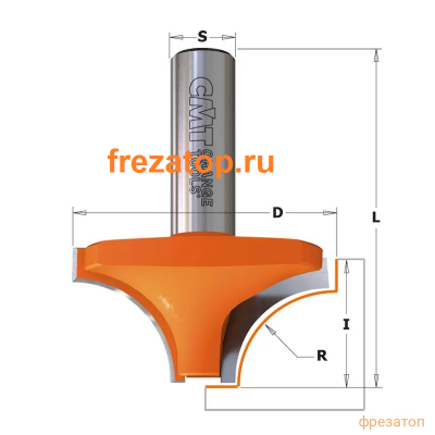 827.660.11 CMT Фреза радиусная радиус=15,87 хвостовик S=12,7 D раб.=44,45 