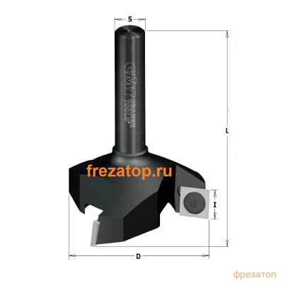 663.003.11 CMT Фреза фуговальная, смен.ножи с твердосплавной напайкой Z3 D раб.=80x12x90 правое вращ