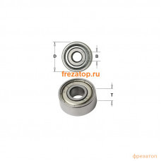 791.002.00/65 CMT Подшипник для фрезы (металл) D=9,5 B=4,76 P=3,2 без упак.