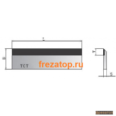 Строгальный нож 410x40x3 с твердосплавной напайкой Строгальный нож 410x40x3 с твердосплавной напайкой