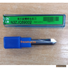 Коническая прямая двухзаходная фреза 6мм N2ZJQ69002