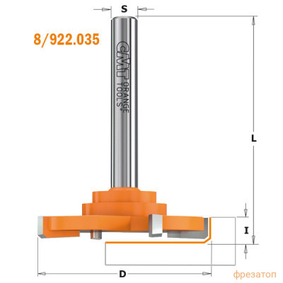 922.035.11 CMT фреза для выравнивания поверхности Z4 D=52x6,5x65,0 RH S=8 RH