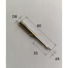 Фреза концевая для пвх и алюминия 4мм 4x14/35x80x8