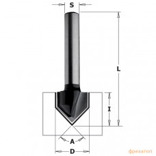 K915-127 CMT Фреза концевая пазовая c углом 90 градусов S=8 D=12,7x12,7